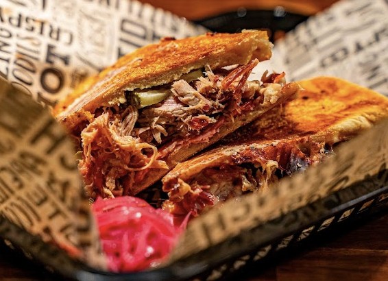 High Kaliber Craft Kitchen signature dishes Brisket JamThe Texas MeltDouble Dirty High Kaliburger
